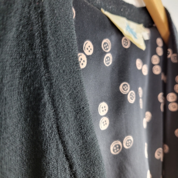 Anthropologie Monogram HWR Button Print Long Sleeve Open Front Cardigan - Picture 7 of 9